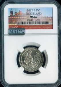 2017 Ellis Island Quarter NGC MS67 Quality - Picture 1 of 2