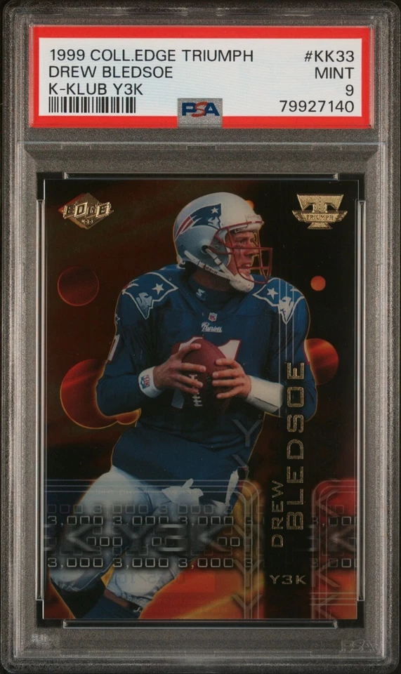 Drew Bledsoe - 1999 Collector's Edge Triumph K-Klub Y3K   PSA 9  #175/1000 - Image 1 of 2