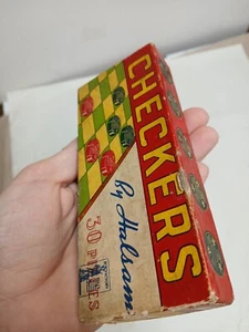 Vintage Checkers Halsam Red Black Box - Picture 1 of 9