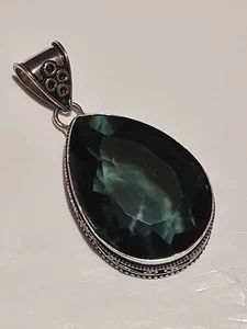 Iolite 925 silver Gemstone pendant. Beautiful. Pear Shaped 2466 - Picture 1 of 6