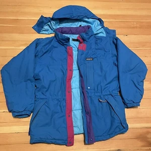 Patagonia Insulated Mountain Jacket Kids Size 14 hooded Parka - Picture 1 of 9
