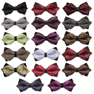 Mens Diamond Tip Bow Tie Formal Casual Adjustable Bowtie by DQT - Imagen 1 de 6