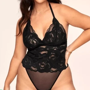 NWT Adore Me Esme Black Lace Bodysuit Lingerie Teddy Women’s Size 1X - Picture 1 of 4