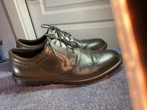 ECCO Jeremy $160 Men's Olive Wingtip Oxfords Dress Shoes Size 10.5 EU 44 - Picture 1 of 11