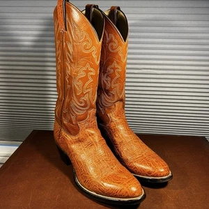 Botas vaqueras Justin para hombre talla 8D de cuero coñac estilo N5408 BONITAS estado - Imagen 1 de 21
