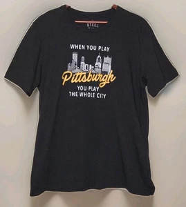 Steel City - Maglietta grafica "Play the City" nera XL - Pittsburgh Steelers - Foto 1 di 3