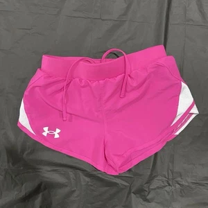 Kids Under Armour Pink & White Shorts | Drawstring | Elastic Waistband  - Picture 1 of 6