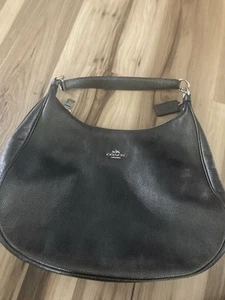 Coach Harley Hobo Black Pebble Leather Convertible Shoulder Bag Purse - Bild 1 von 8