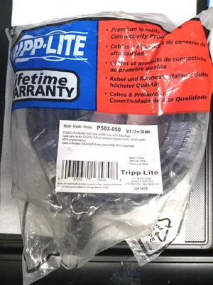 NEW 50’ Display Port Cable- Male To Male P503-050 tripp-lite - Image 1 of 3
