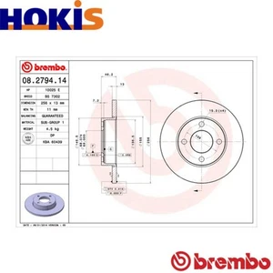 2x BRAKE DISC 08.2794.14 FOR AUDI 80/B3 90 100/C3/C2 ABB/PP/RN 1.6L SE 1.4L 4cyl - Picture 1 of 7