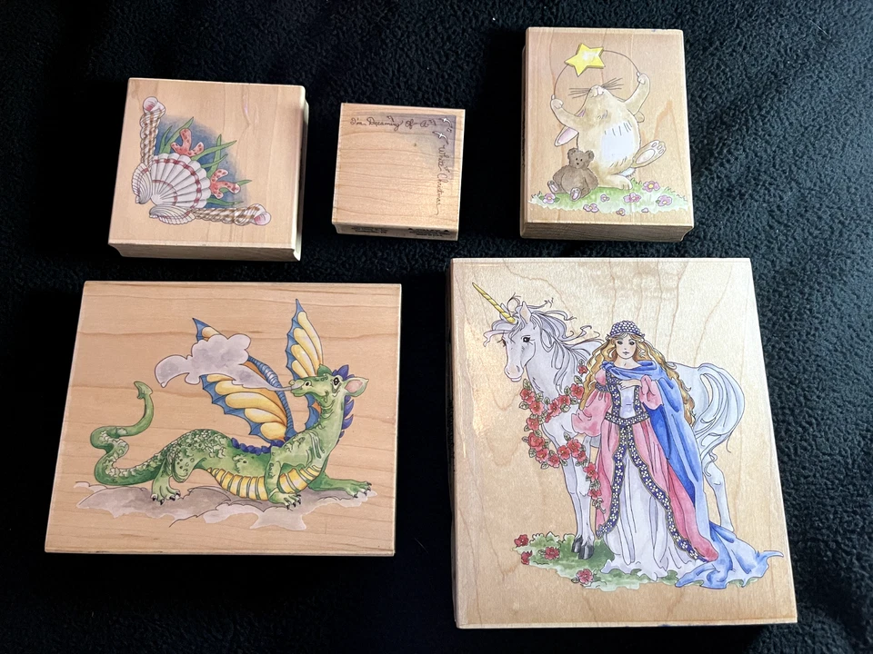 Fantasy Wood Mounted Rubber Stamp Lot - Image 1 of 1