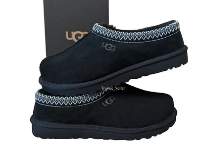 Nuevo en Caja 100% Marca UGG Para Hombre Tasman II Negro Zapatos Sin Cordones Zapatillas Sandalias Foto 1 de 3