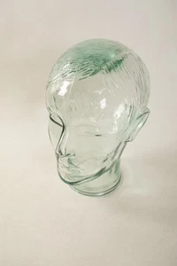 Lifesize Glass Wig Hat Head (N7L/JSF6) Young Adult Man w/Parted Hair Boy - Picture 1 of 9