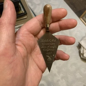 VTG 1950 Masonic Los Angeles Convention Miniature Trowel Letter Opener 4.25”long - Picture 1 of 6