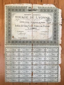 RARE = TOUAGE DE L'YONNE 1874 (A2) - Bild 1 von 1