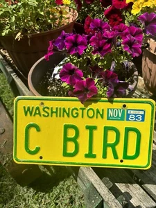 C BIRD, Washington SEA BIRD Waschtisch personalisiertes Nummernschild, 1983 Möwentaucher - Bild 1 von 4