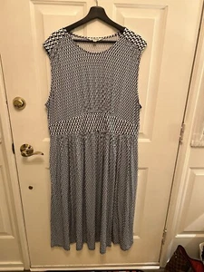 Boden Kleid Damen schwarz-weiß Größe 20/22 - Bild 1 von 5