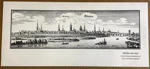 STADTANSICHT: MINDA - MINDEN: nach einem KUPFERSTICH von MATTHÄUS MERIAN - Bild 1 von 3