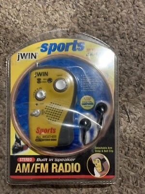 RADIO AM/FM jWIN para todo clima JX-M7 resistente al agua trotar al aire libre de colección nuevo en caja Foto 1 de 4