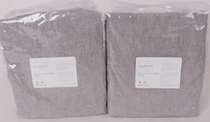Juego/2 Paneles Cortina Pottery Barn Lino Belga Lino Gris Cambray 104x96 102 - Imagen 1 de 2