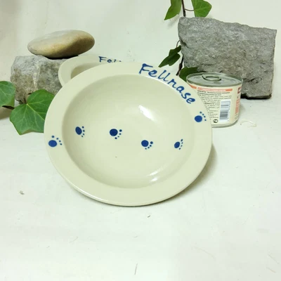 keramik-im-hof Futtertellerchen mit Wunschname Napf Schüssel, Katze Hund - Bild 1 von 2