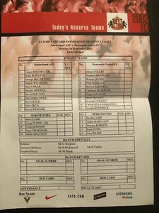 16.9.2002. Sunderland Reserves v Newcastle Res, (Premier Reserve League), S/S - Picture 1 of 1
