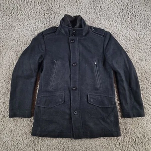 Hugo Boss Coat Mens Extra Large XL Black Cossam Jacket Wool - Picture 1 of 13