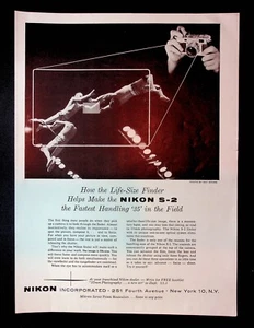 1956 Nikon S-2 35mm Camera "Fastest Handling '35' In The Field" Vintage Print Ad - Picture 1 of 1