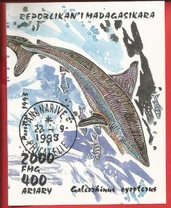 Bloque 210 tiburón perro tiburón peces Madagascar - Imagen 1 de 1