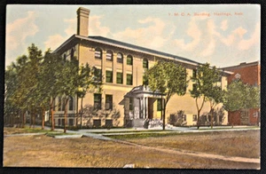 Postal PC YMCA Building Hastings Nebraska NE alrededor de 1910 - Imagen 1 de 1