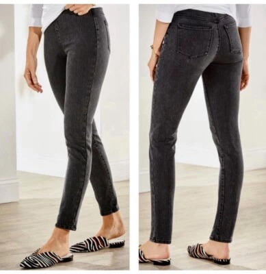 Soft Surroundings NWT Ultimate Leggings Jeggings Faded Black Wash PS 6/8 Small - Image 1 of 4