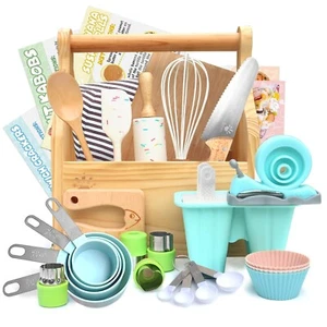 Kids Cooking and Baking Sets Real with Toddler Cooking Utensils, Food Grade K... - Picture 1 of 6