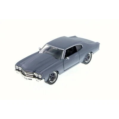 97309 J.FAST & FURIOUS DOM'S 1970 CHEVY CHEVELLE SS MATTE GREY 1:24  NEW NO BOX  - Image 1 of 4