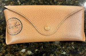 TWO Vintage Ray Ban Sunglass Case Leather Perfect Condition - Picture 1 of 13
