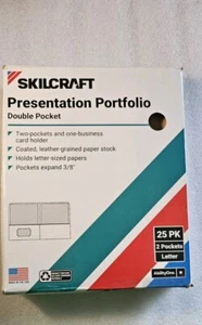 SKILCRAFT Double Pocket Presentation Portfolio 25ct  - Picture 1 of 5