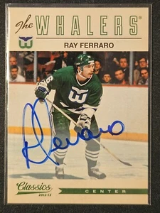12-13 Panini Classic Signatures Ray Ferraro 🚨🚨🚨 Hartford Whalers Icon - Picture 1 of 2