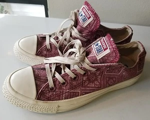 ZAPATILLAS CONVERSE ALL STAR Low Top 7.5 BORGOÑA VINO ROJO OSCURO LONA Bandana  - Imagen 1 de 12