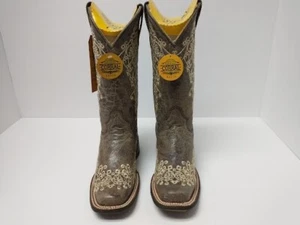 CORRAL Mujer Marrón Cráter Hueso Bordado Cuadrado Puntera, Talla: 5M (A2663) - Imagen 1 de 10