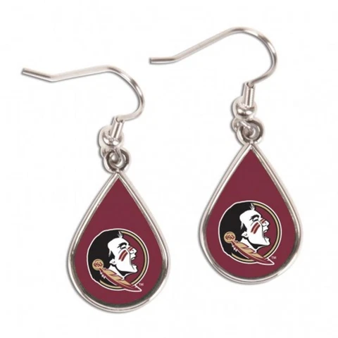 Florida State Seminoles Tear Drop Design Earrings [NEW] Ring Jewelry Post Hoop Cover