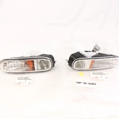TOYOTA Genuine JZA80 96-02 SUPRA MK4 Front Turn Signal Lamp RH & LH Set OEM JDM - Image 1 of 4