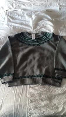 janie and jack new with tags green fair isle size 12 sweater - Image 1 of 4