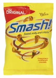 Nidar Smash Original - Norwegian Chocolate Covered Corn Snacks Bag 100g, 2-pack - Picture 1 of 1