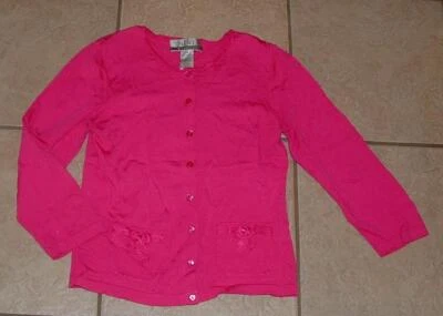 Cárdigan Suéter Rosa Fucsia Talla Jr Mediano Elástico Ligero Bolsillos Delanteros Foto 1 de 2
