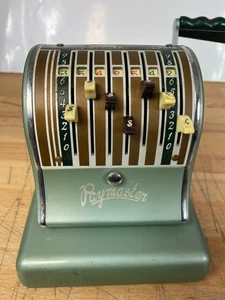 Vintage Paymaster Series 600 Scheckschreibmaschine grün - funktioniert reibungslos USA - Bild 1 von 15