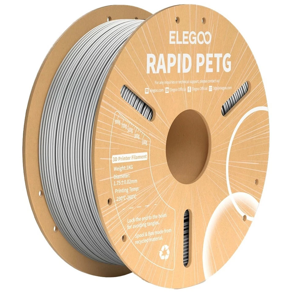 Elegoo Rapid PETG filament Grey 1.75mm 1kg - image 1 of 1