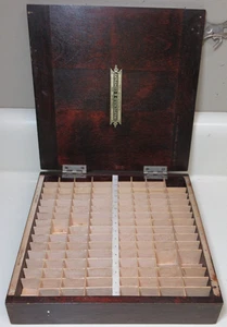 VINTAGE SWARTCHILD UHRMACHER HOLZ TEILE KRISTALL AUFBEWAHRUNGSSCHRANK BOX JUWELIER #60 - Bild 1 von 14