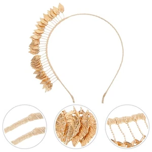  Bride Headband Leaf Headpiece for Women Hair Accessories Wedding - Picture 1 of 12