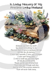 NEW In Loving Memory Of MY Dear Husband A5 Card Sympathy Bereavement Support - Picture 1 of 4
