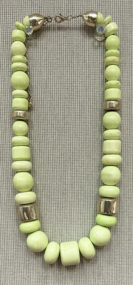 "Collar de cuentas Jay King DTR Mine Finds crisoprasa de limón, 925, 18-21""" Foto 1 de 1