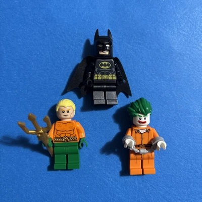 LEGO DC Batman Minifigures Prisoner Joker Aquaman & Batman Lot of 3 DC Comics - Image 1 of 4